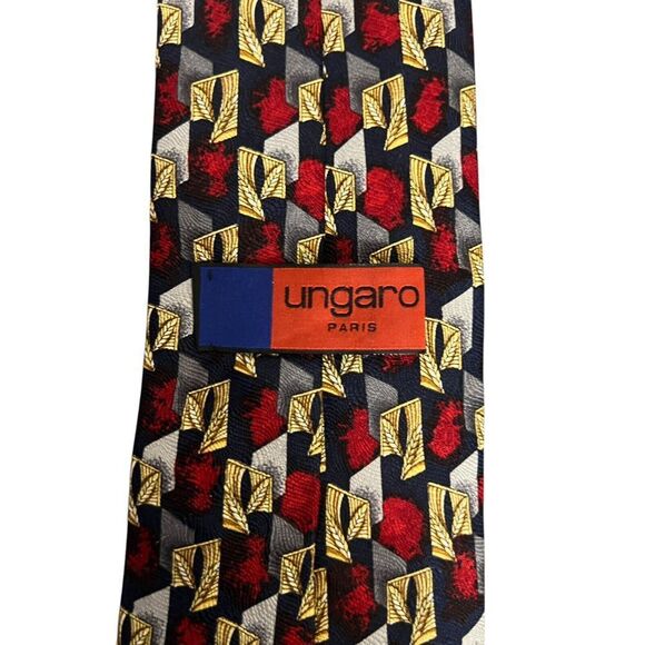 Emanuel Ungaro Paris 100% Silk Tie 29" Multicolor - Picture 4 of 6